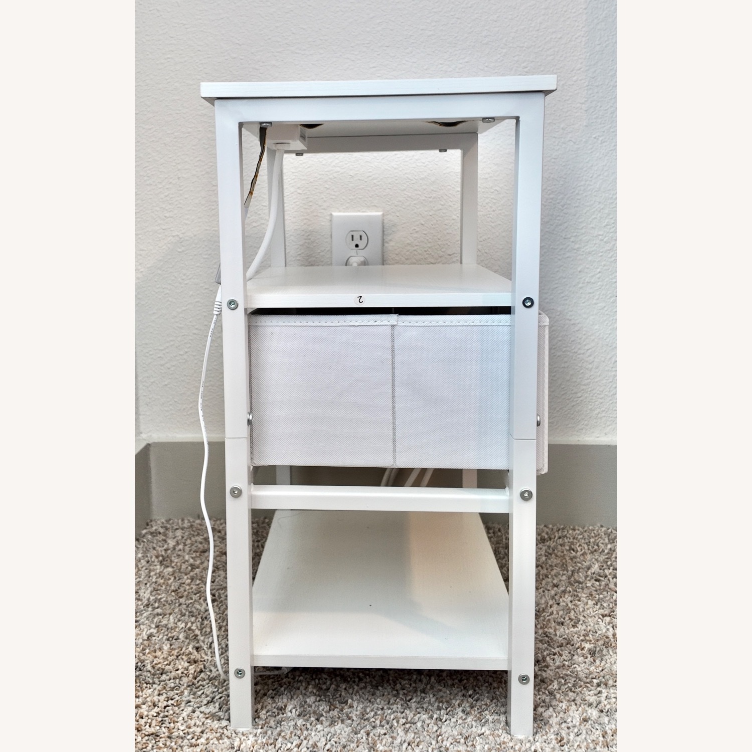 Amazon White Wood Nightstand - image-2