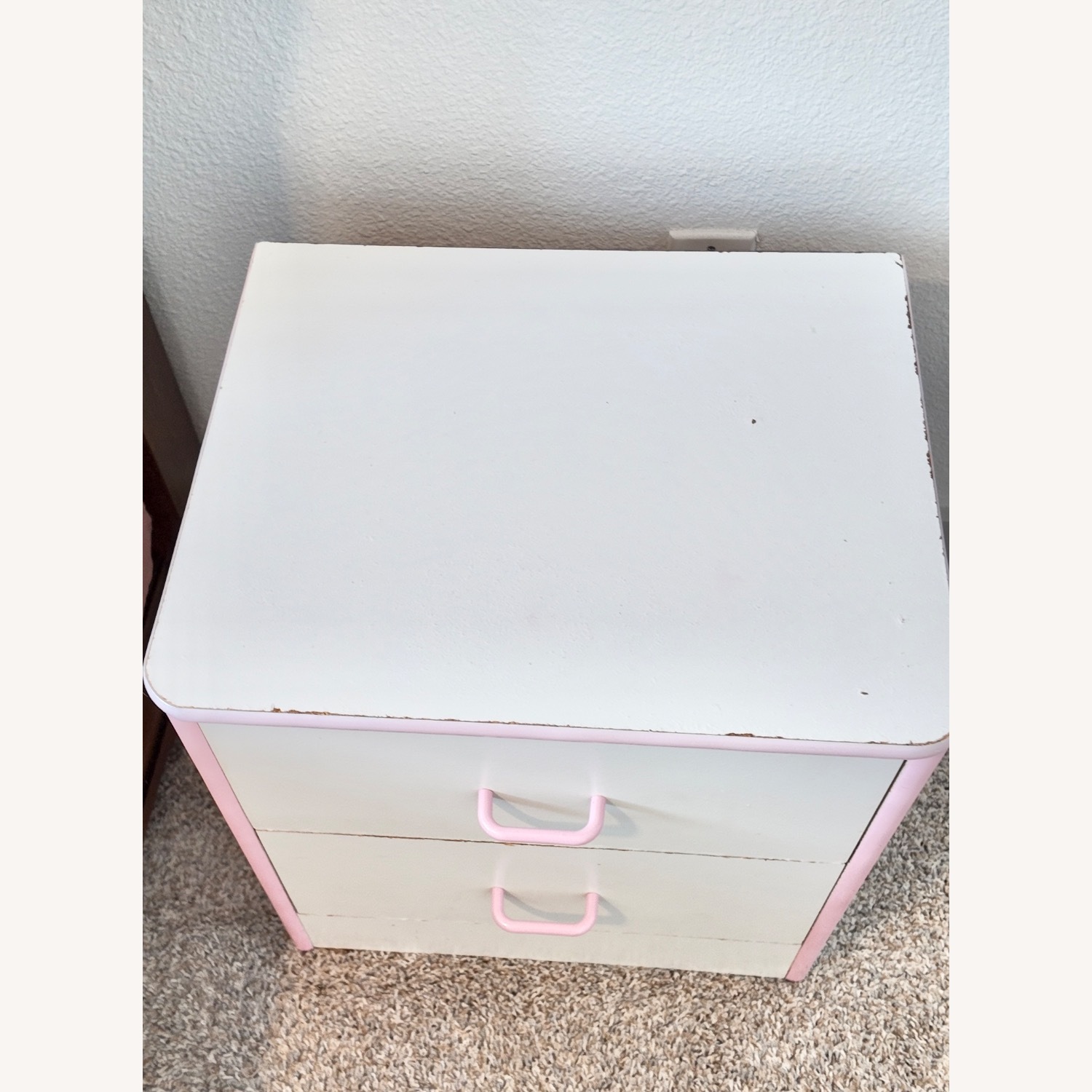 White Wood Nightstand - image-4