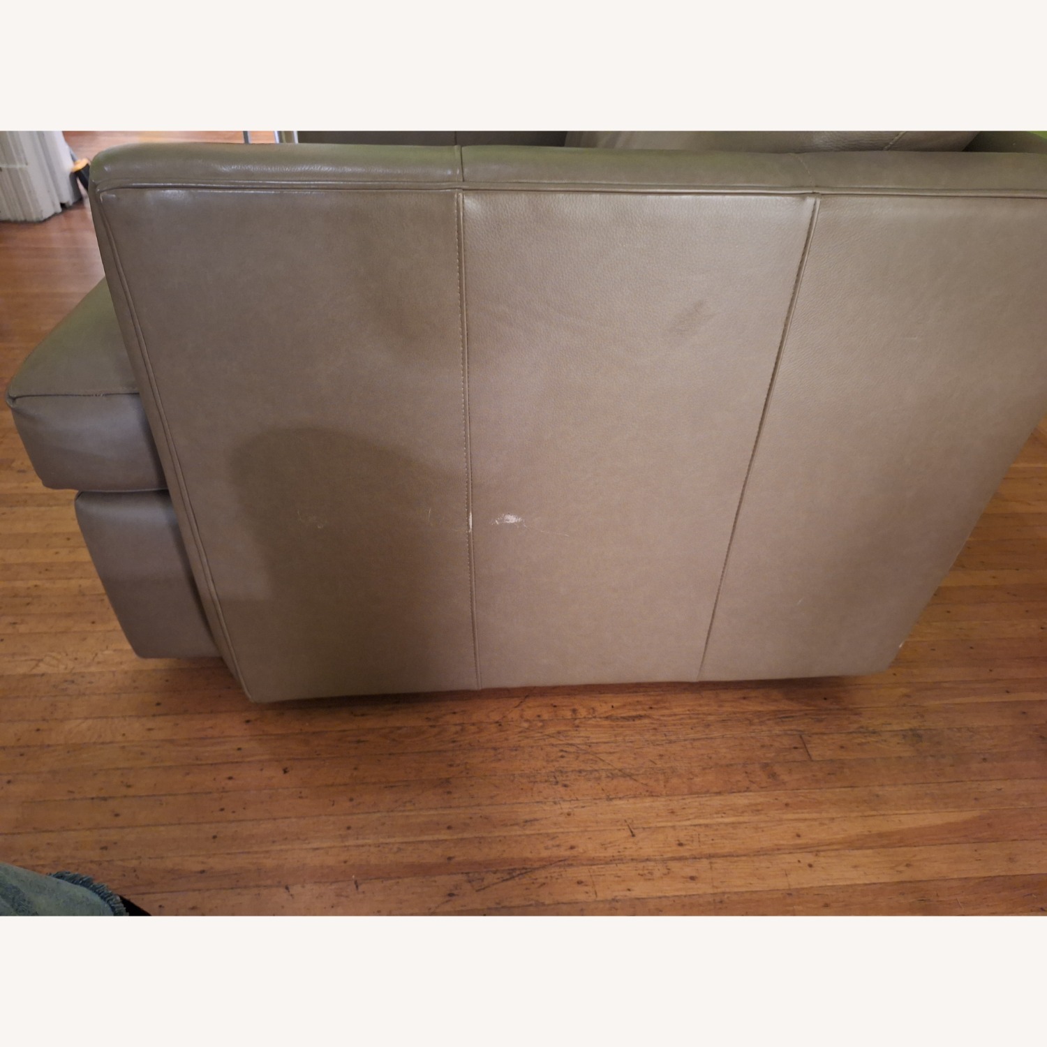 Crate & Barrel Lounge Leather Swivel Chair - image-7