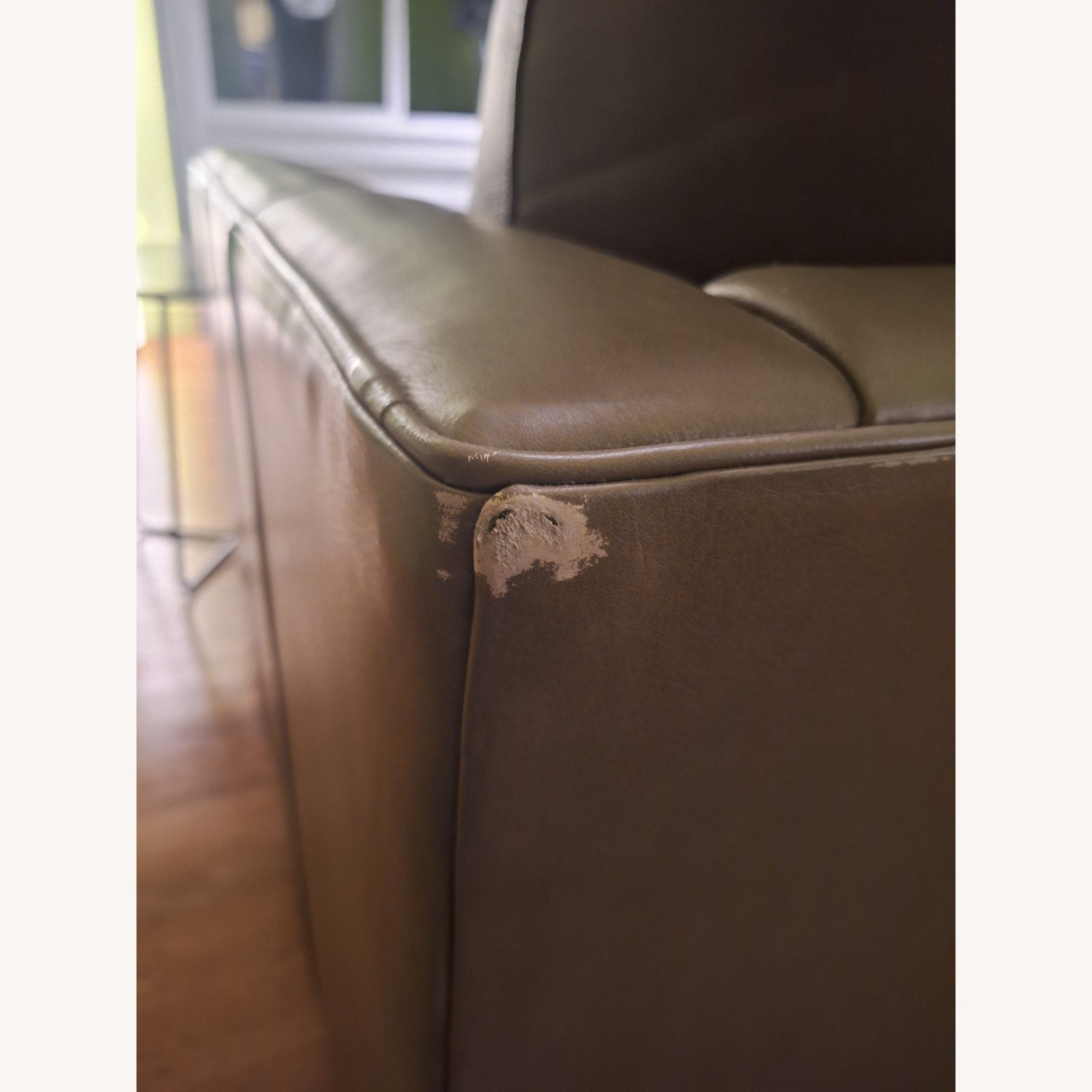 Crate & Barrel Lounge Leather Swivel Chair - image-4