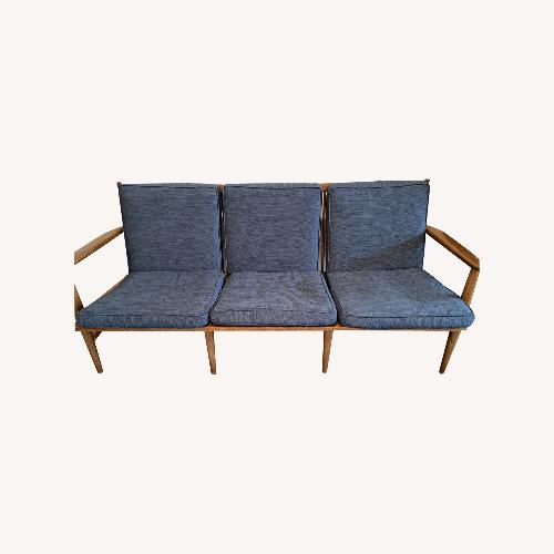 Used Vintage/Antique Baumritter Wood Loveseat for sale on AptDeco