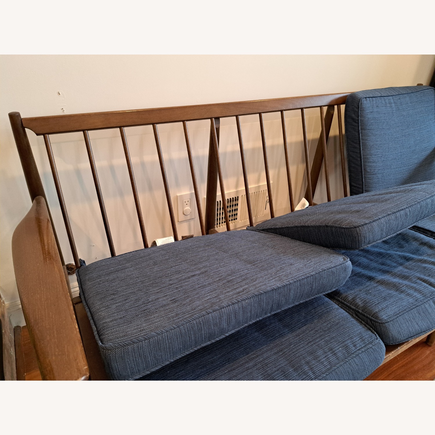 Vintage/Antique Baumritter Wood Loveseat - image-4