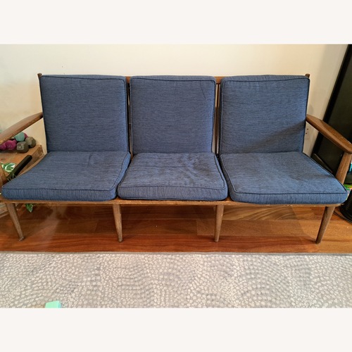 Used Vintage/Antique Baumritter Wood Loveseat for sale on AptDeco