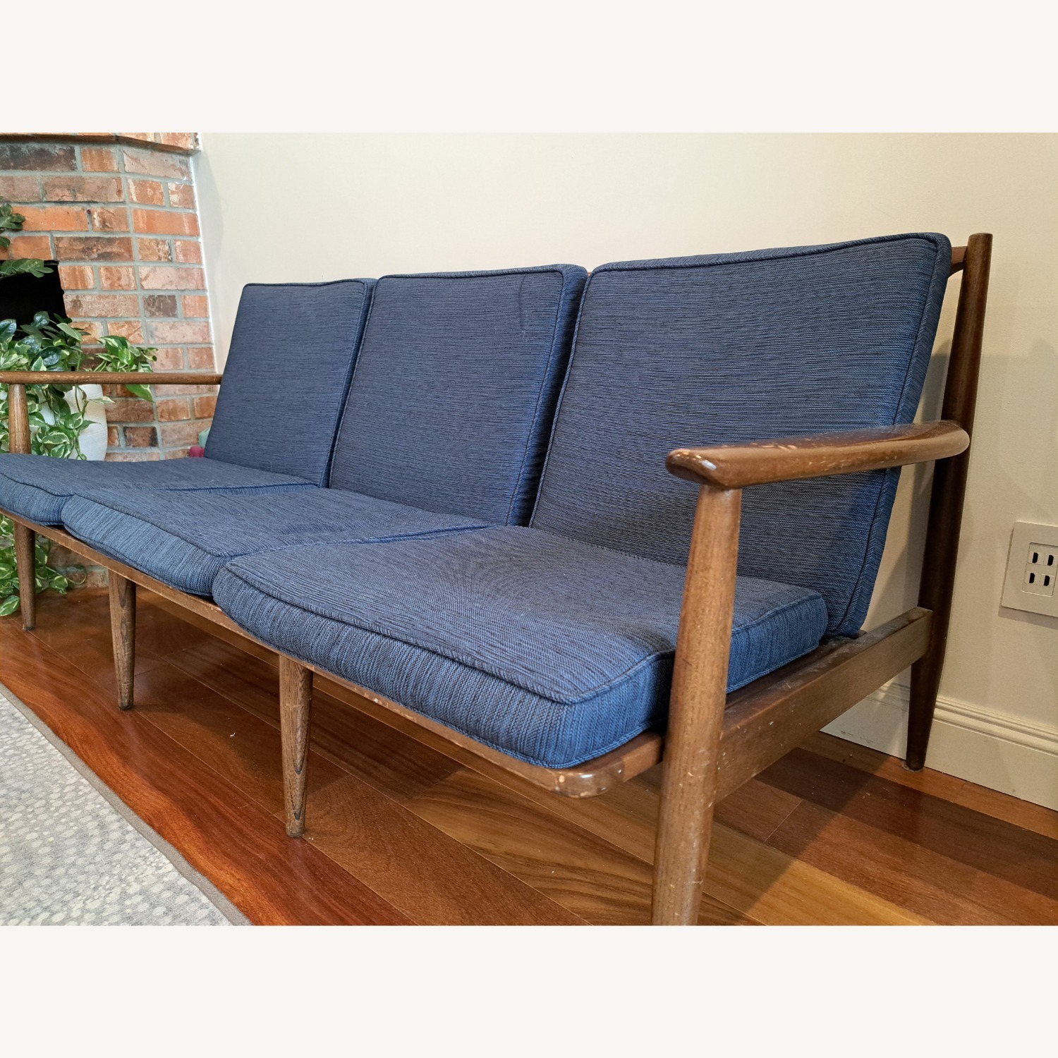 Vintage/Antique Baumritter Wood Loveseat - image-3