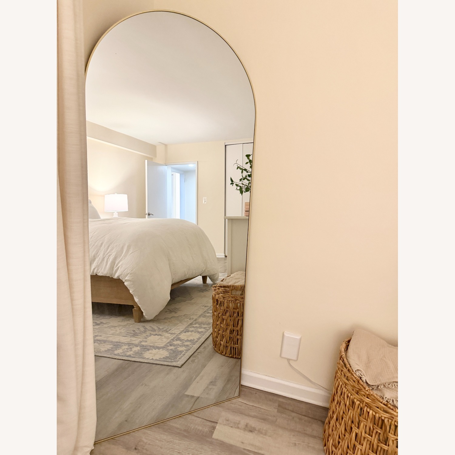 Amazon Antok Gold Arched Full-Length Floor Mirror - image-4