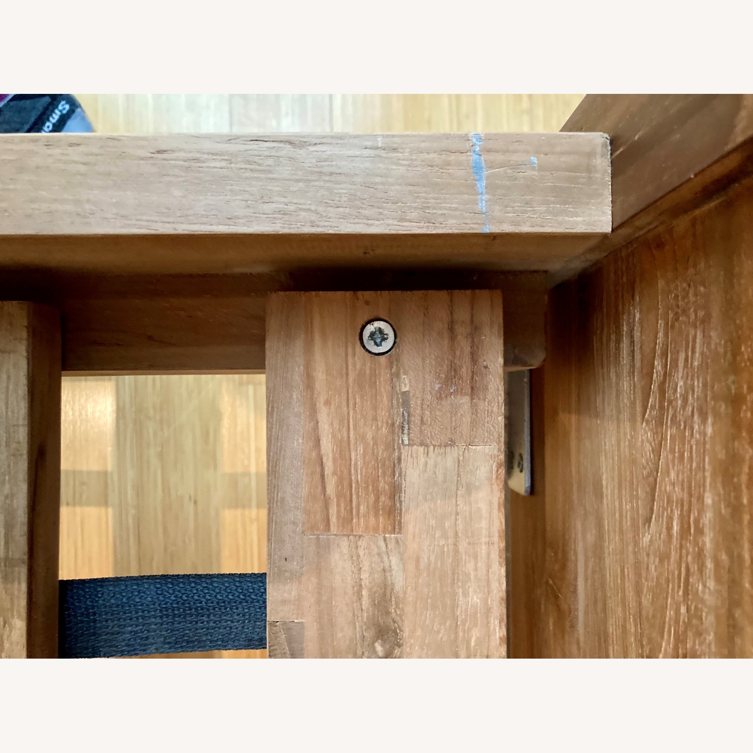 Crate & Barrel Natural Teak Wood Queen Bed - image-3