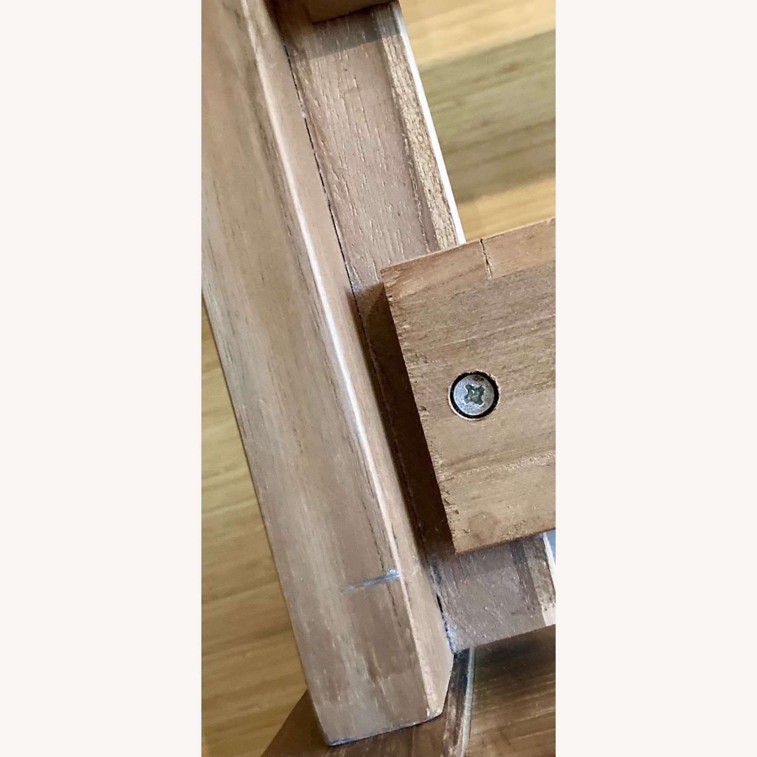 Crate & Barrel Natural Teak Wood Queen Bed - image-7