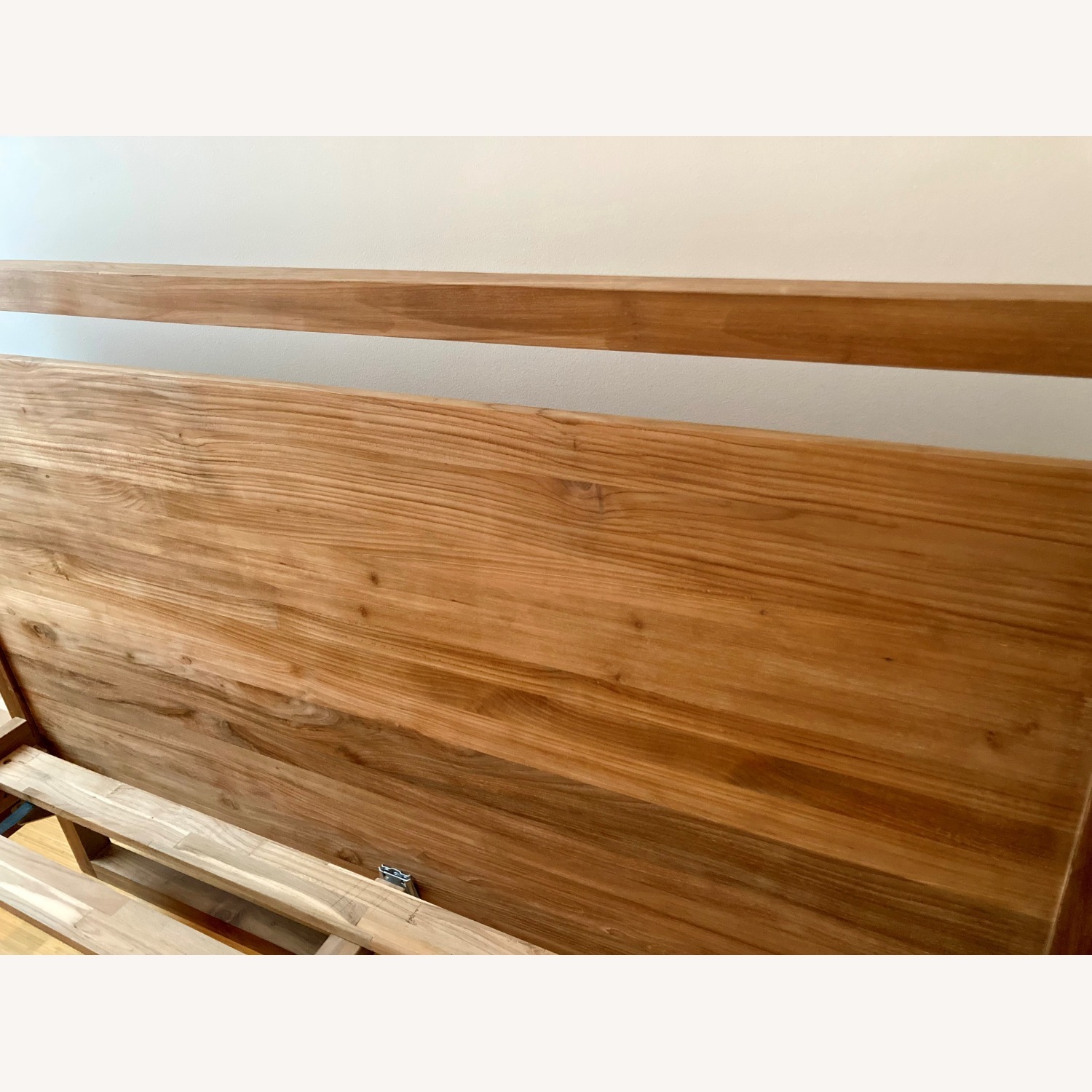 Crate & Barrel Natural Teak Wood Queen Bed - image-5