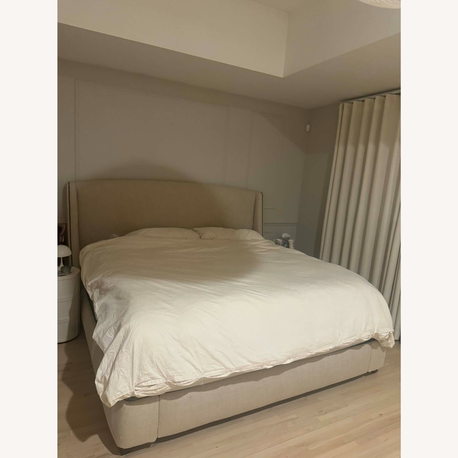 Restoration Hardware Warner King Linen King Bed - image-1