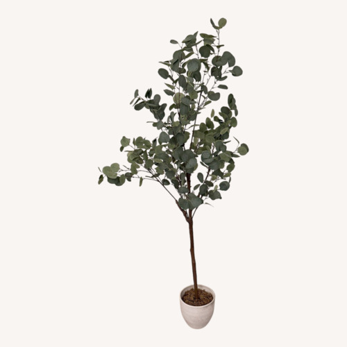 Used Amazon 6ft Artificial Eucalyptus Tree with Planter for sale on AptDeco