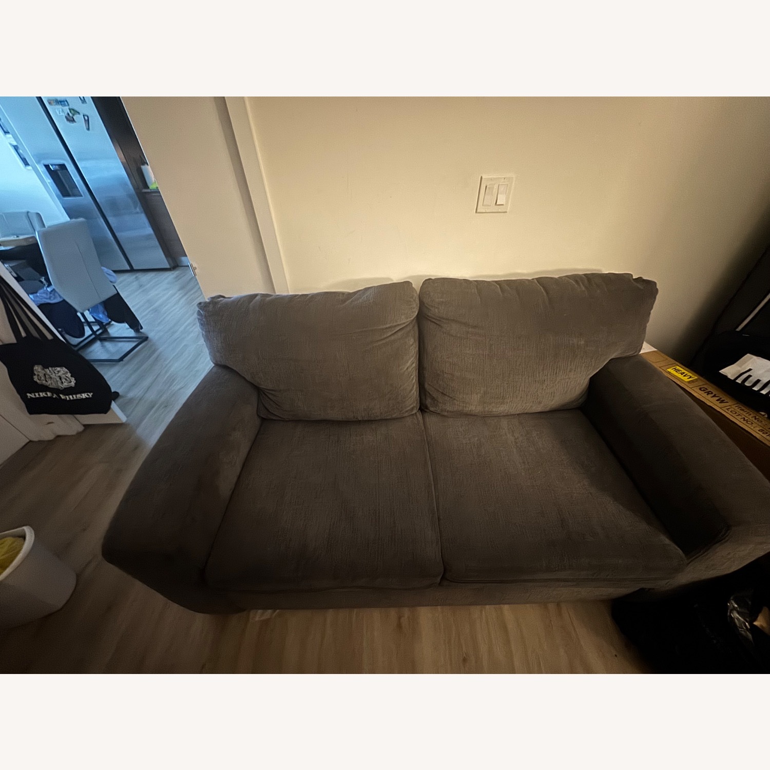 Rooms To Go Dark Gray Fabric 3+ Piece Sectional - image-3