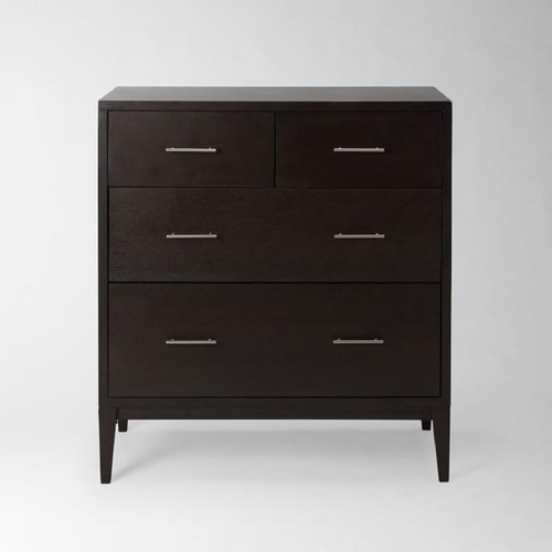 Used West Elm Narrow Leg Chocolate Brown Wood Dresser for sale on AptDeco