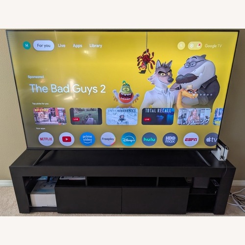 Used Amazon WLIVE Modern TV Stand with LED Lights for sale on AptDeco