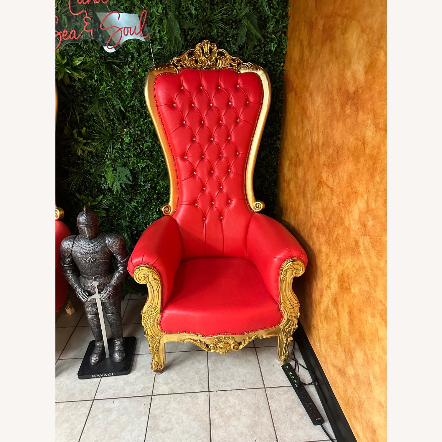 King Louie Red Accent Chairs - image-2