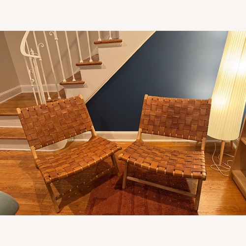 Used Teak and Leather Accent Chairs for sale on AptDeco