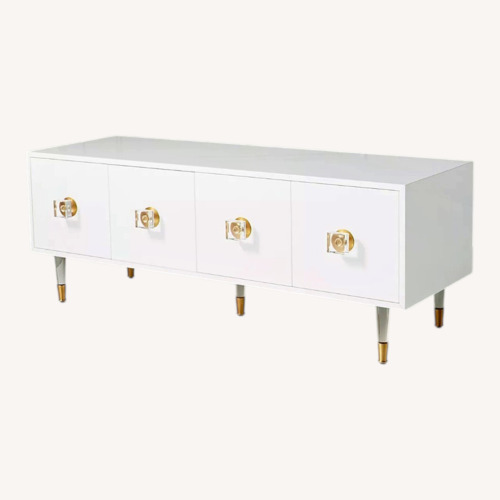 Used Anthropologie White Media Storage Cabinet for sale on AptDeco