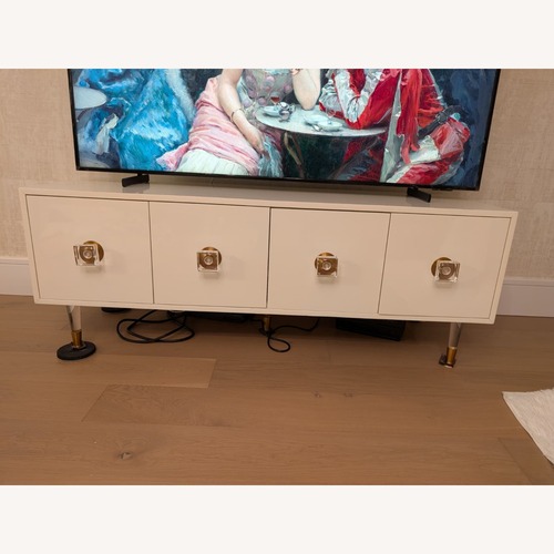 Used Anthropologie White Media Storage Cabinet for sale on AptDeco