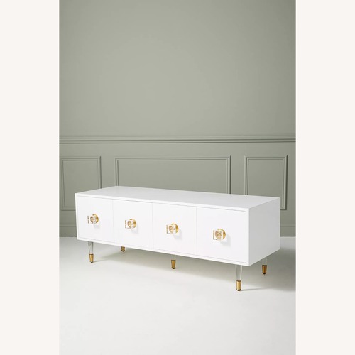 Used Anthropologie White Media Storage Cabinet for sale on AptDeco