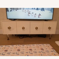 Anthropologie White Media Storage Cabinet