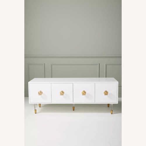 Used Anthropologie White Media Storage Cabinet for sale on AptDeco