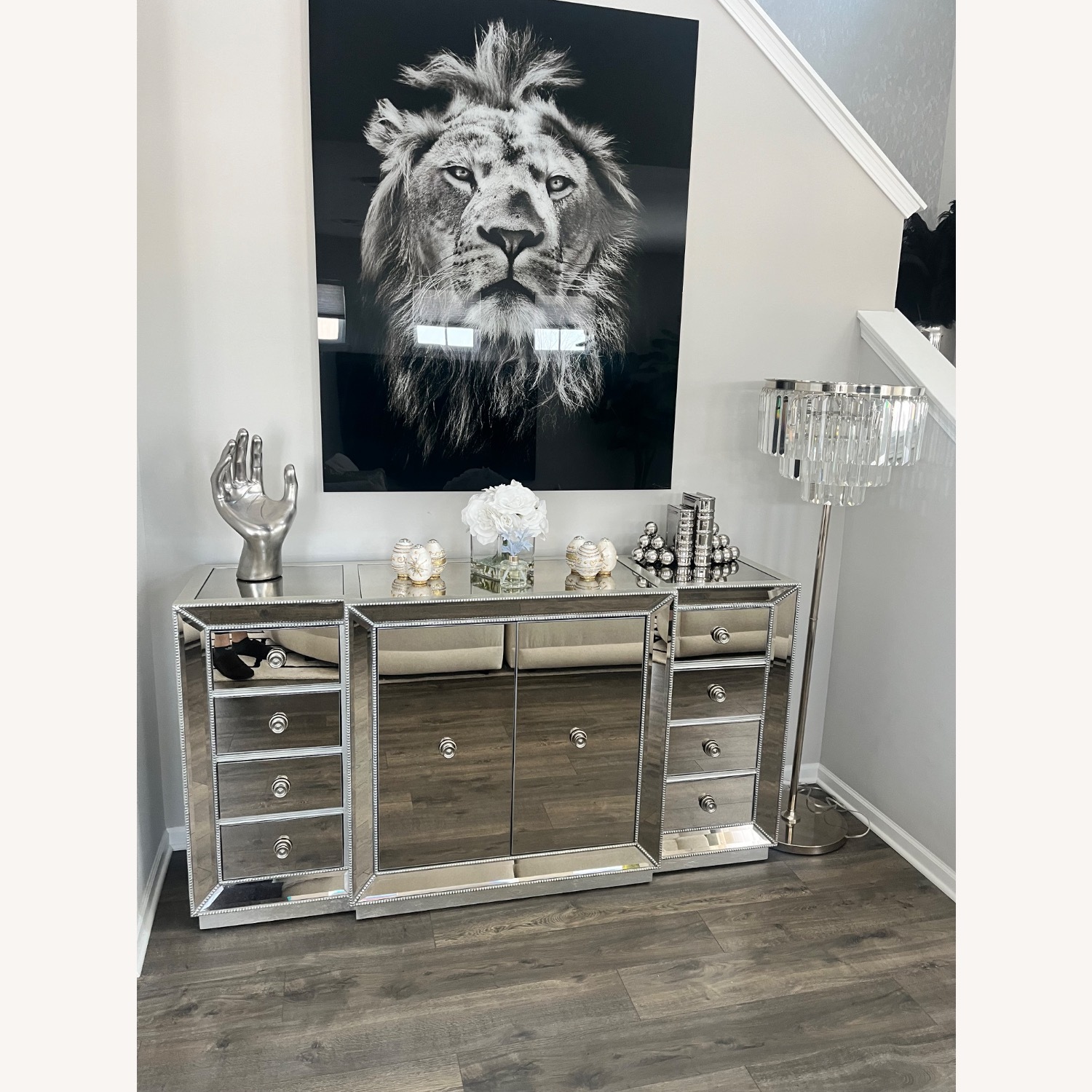 Z Gallerie Omni Silver Mirrored Glass Chest - image-4