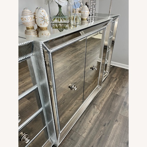 Used Z Gallerie Omni Silver Mirrored Glass Chest for sale on AptDeco