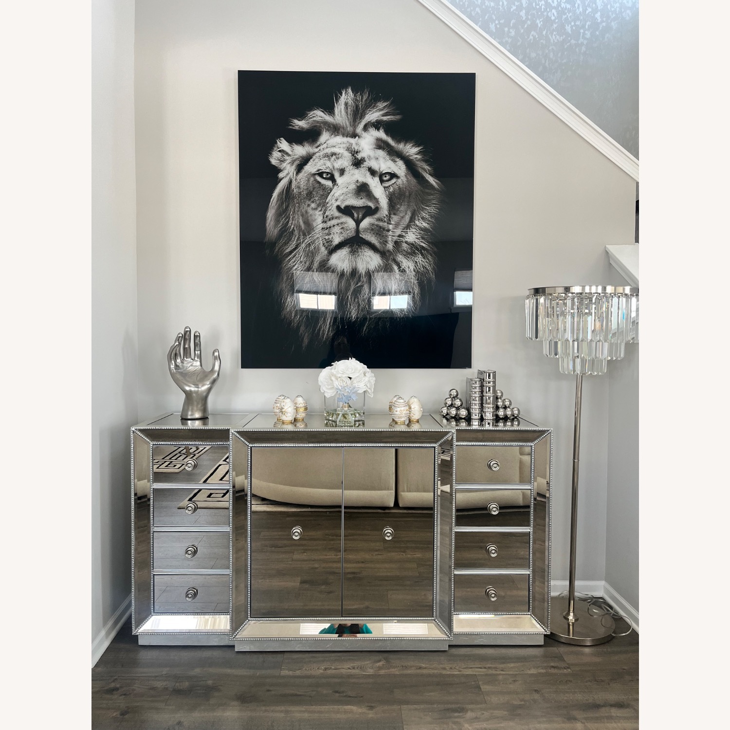 Z Gallerie Omni Silver Mirrored Glass Chest - image-5