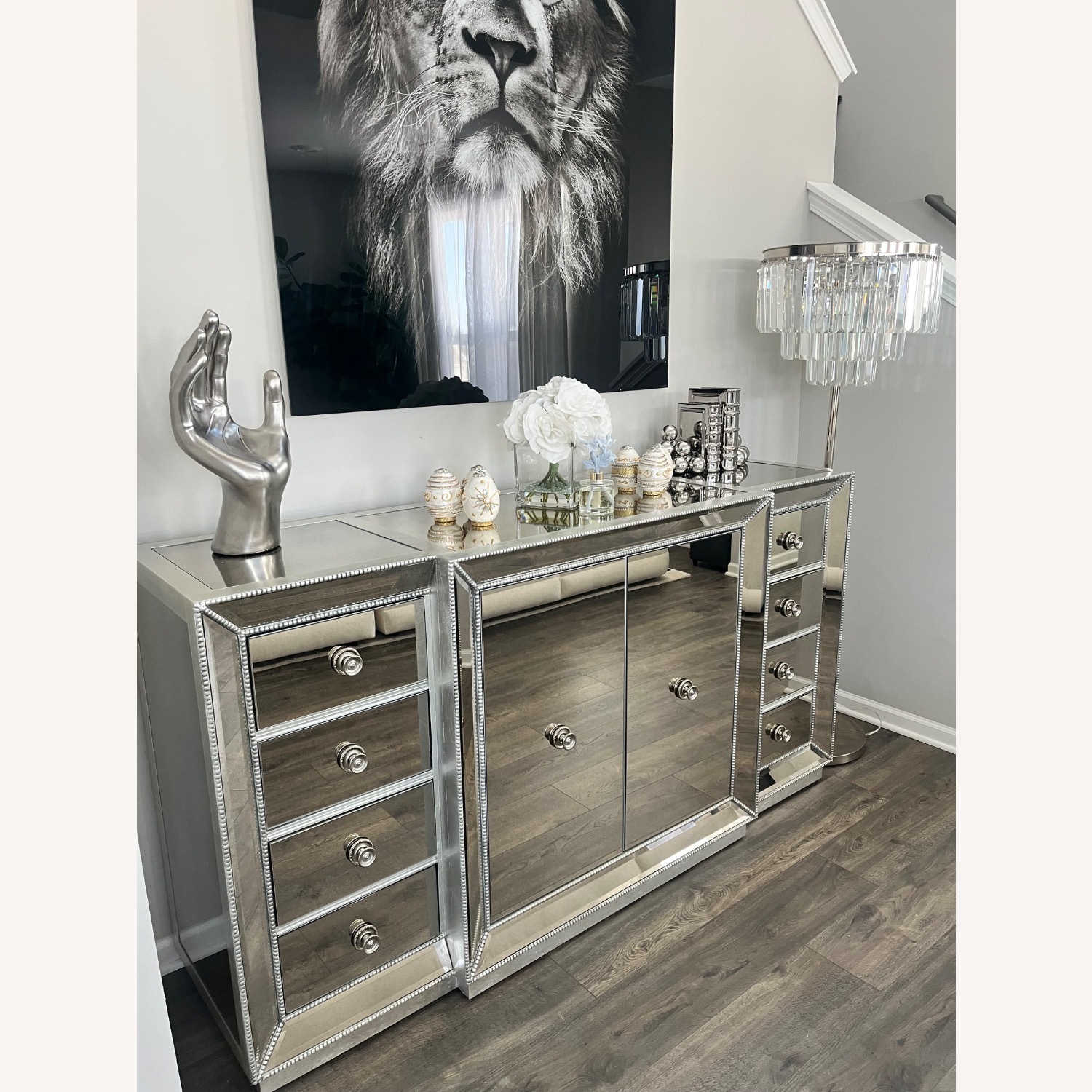 Z Gallerie Omni Silver Mirrored Glass Chest - image-3