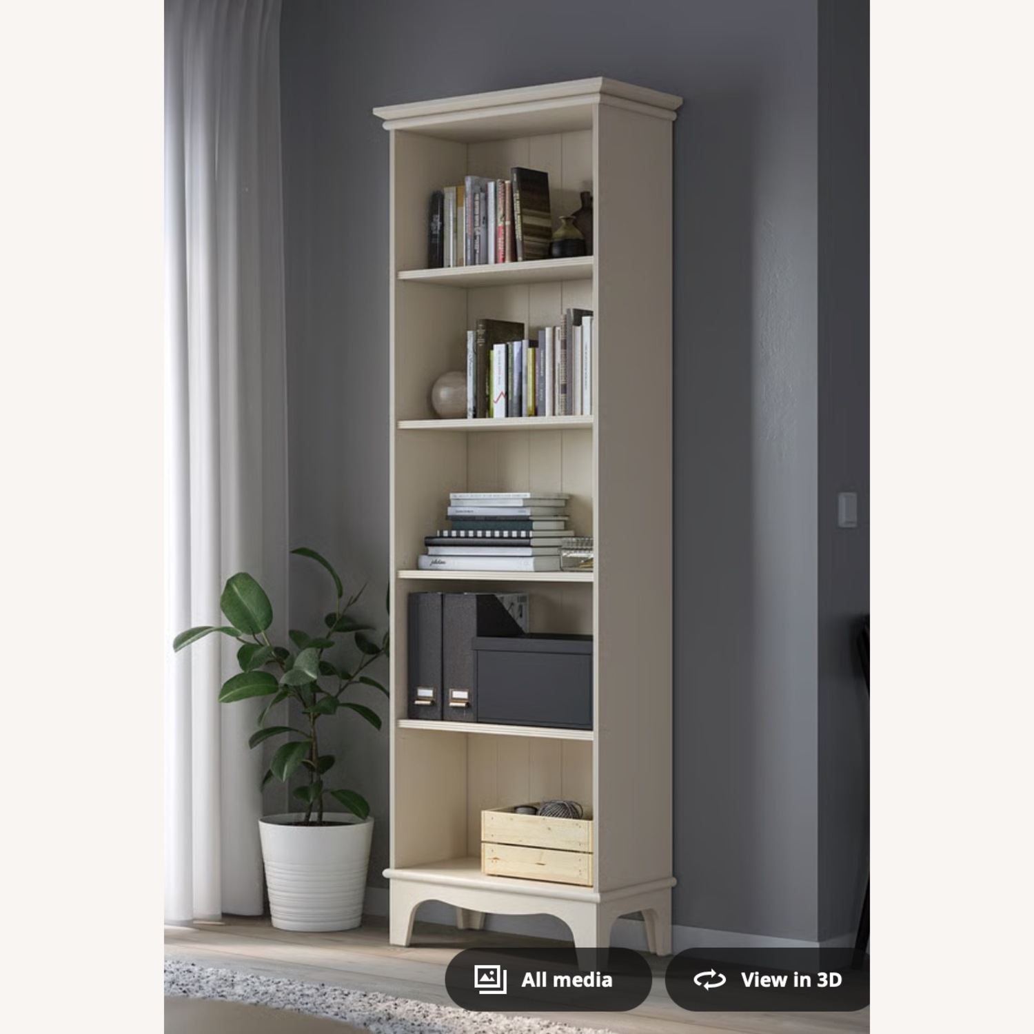 IKEA Lommarp Bookcase in Light Beige 78 3/8in - image-5