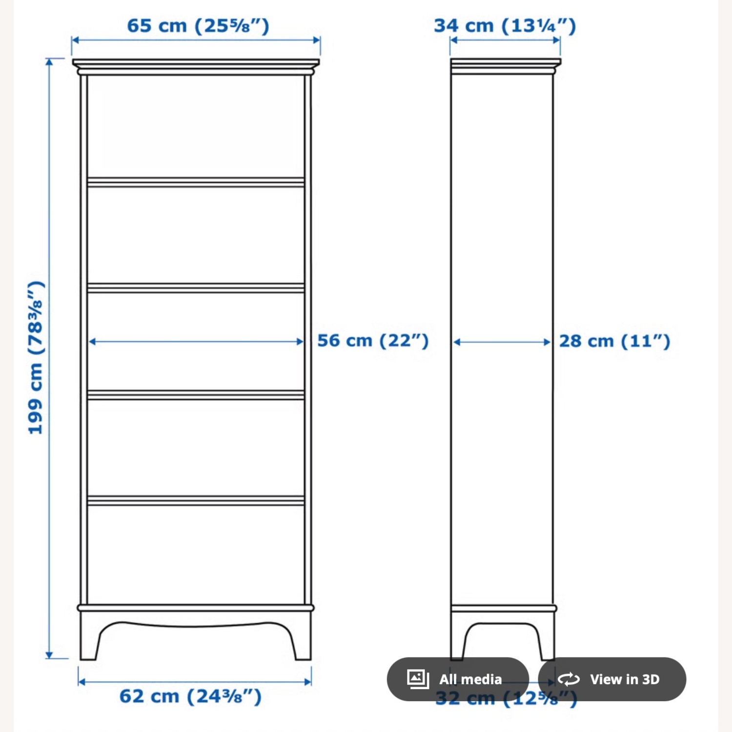 IKEA Lommarp Bookcase in Light Beige 78 3/8in - image-6