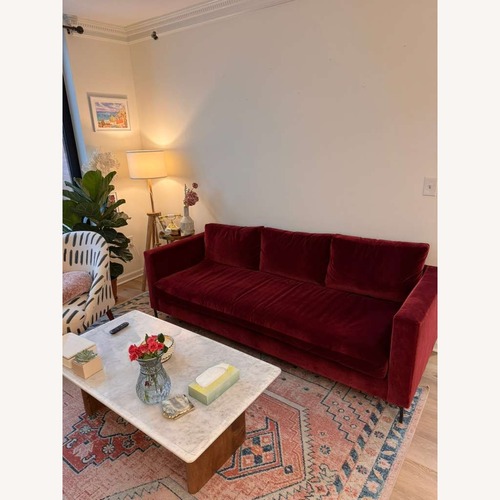 Used Pottery Barn Jake 3+ Seater Sofa - Velvet for sale on AptDeco