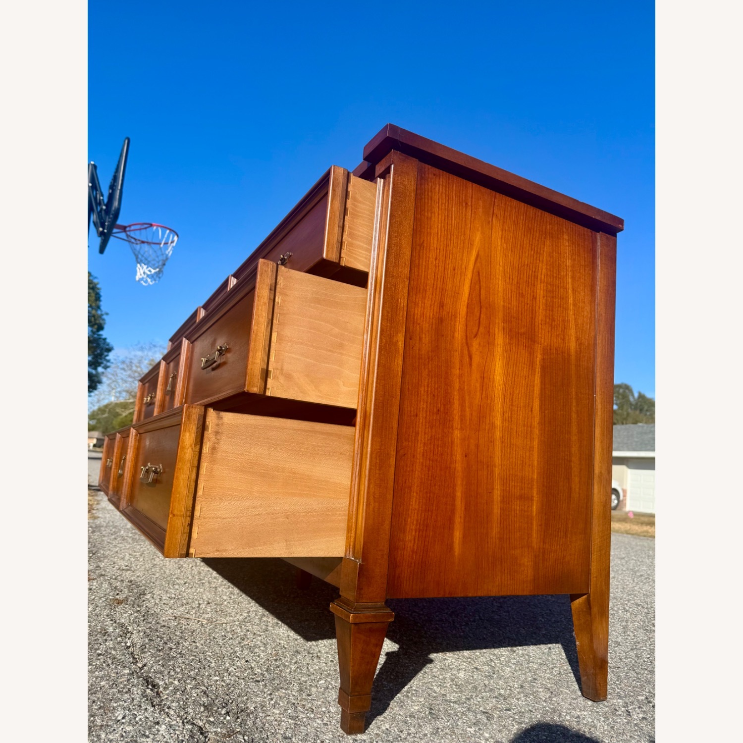 Vintage/Antique Light Brown Wood Dresser - image-2