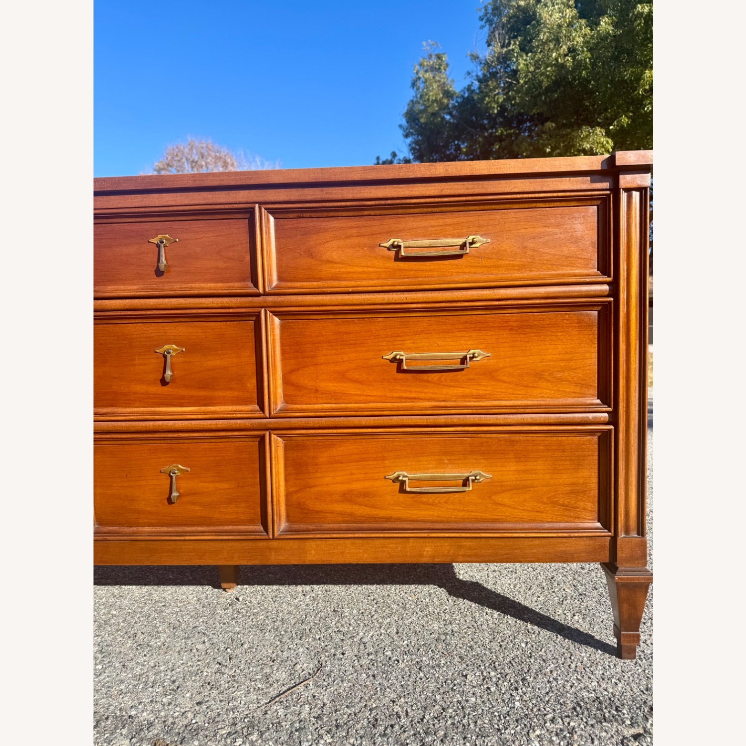 Vintage/Antique Light Brown Wood Dresser - image-4