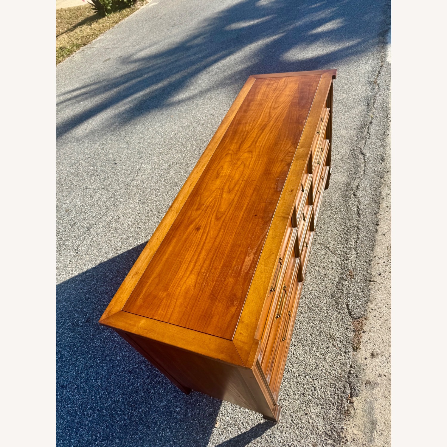 Vintage/Antique Light Brown Wood Dresser - image-6