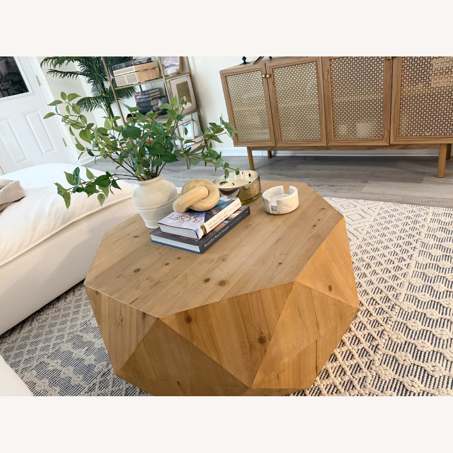 Amazon Sculptural Round Wood Coffee Table - image-2