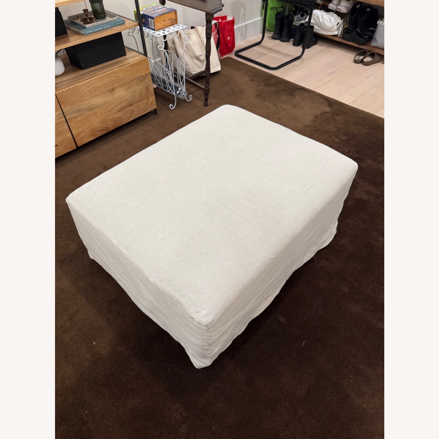 Sixpenny Devyn Linen Ottoman - image-2