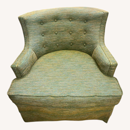 Used Vintage/Antique Green Fabric Accent Chair for sale on AptDeco