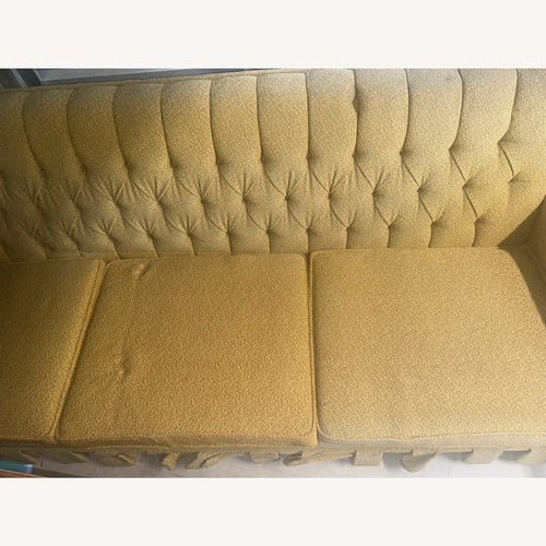 Used Vintage/Antique Green Fabric 3+ Seater Sofa for sale on AptDeco