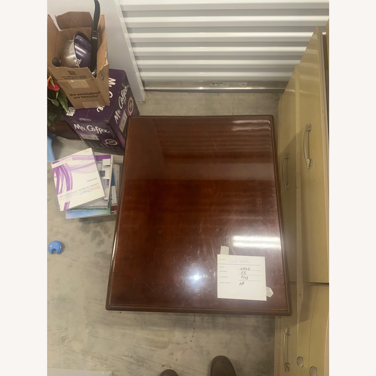 Ashley Furniture Dark Brown Wood Side Table - image-1