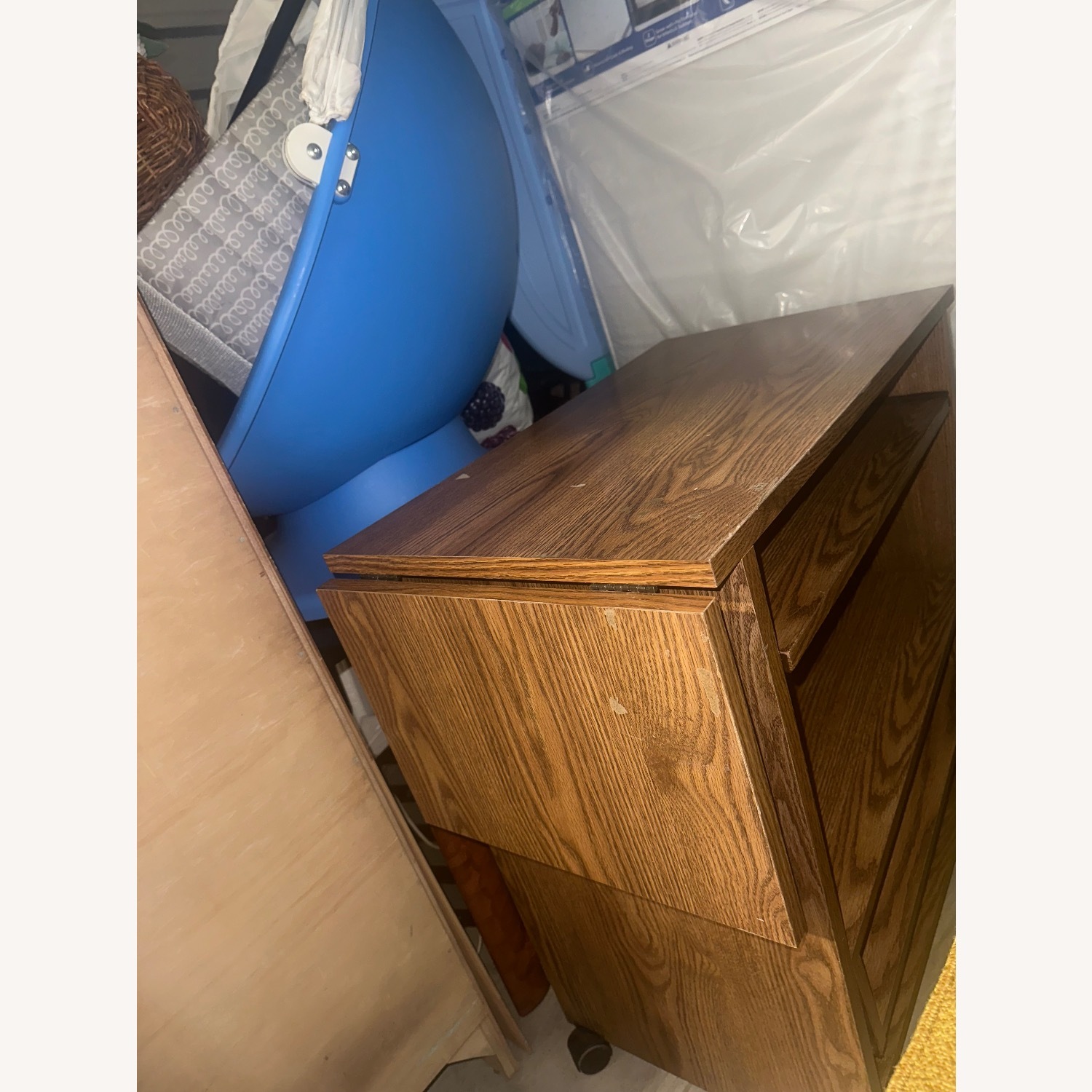 Vintage/Antique Natural Wood Desk - image-1