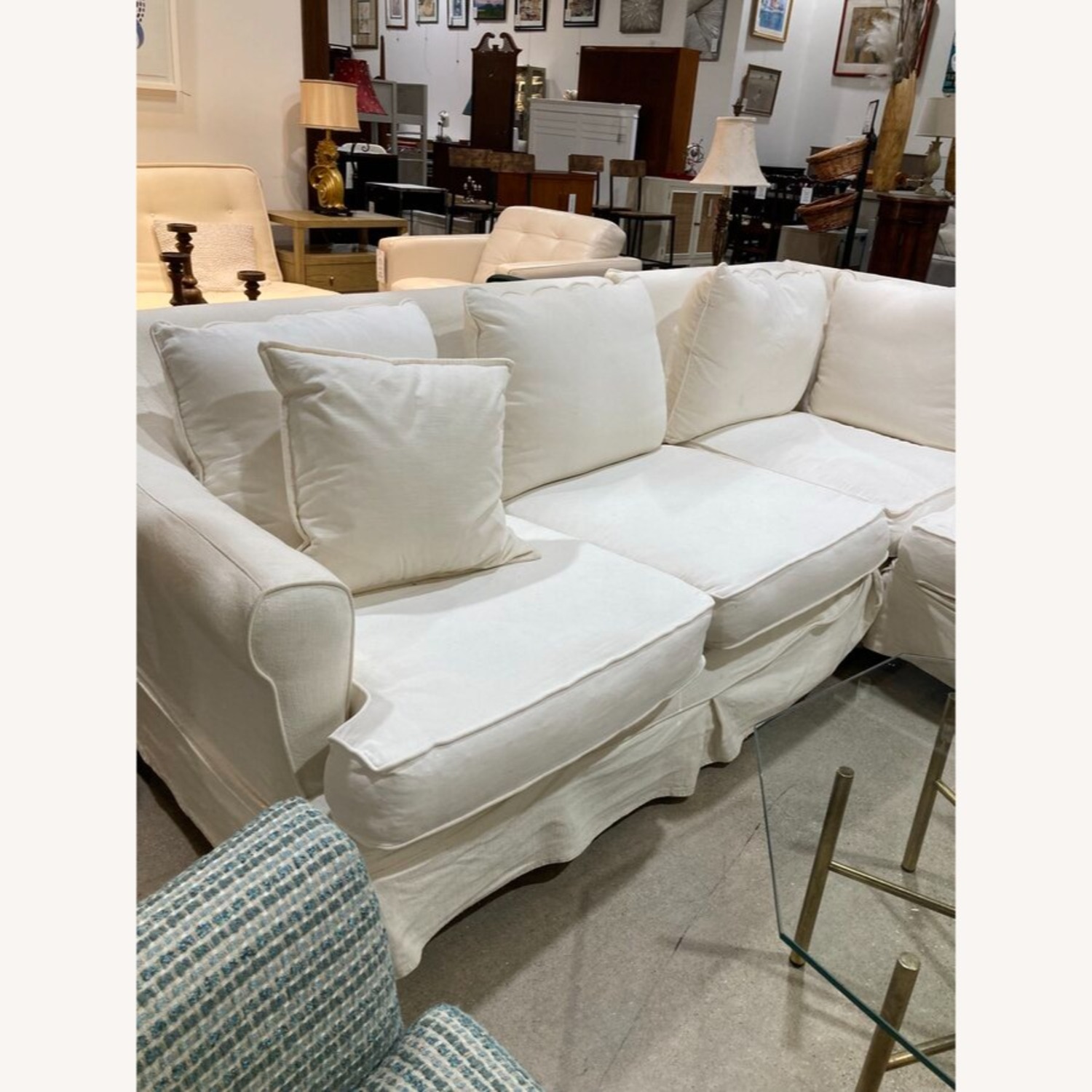 Bernhardt 3pc L-Shape Slipcover Sectional - image-3