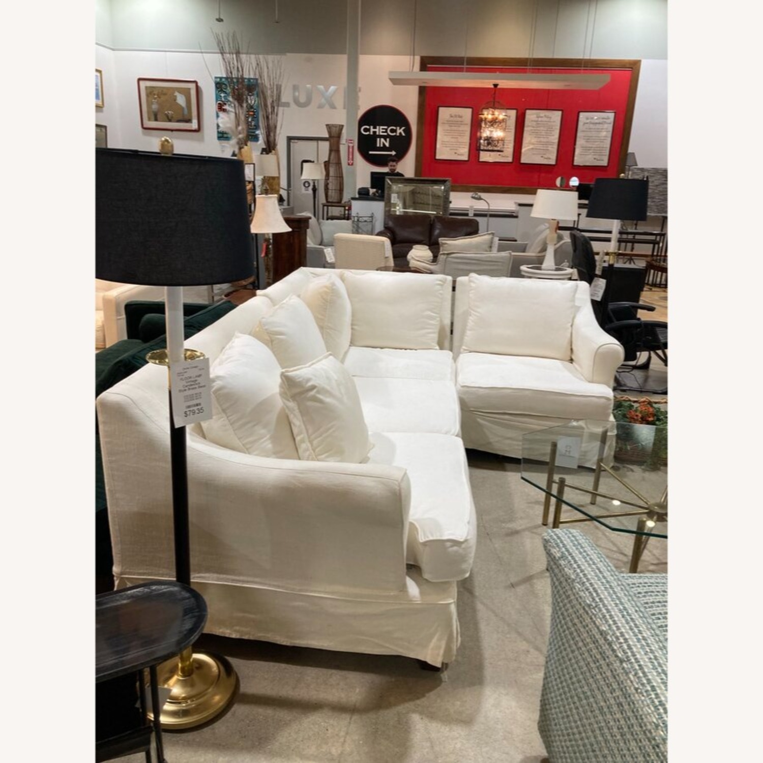 Bernhardt 3pc L-Shape Slipcover Sectional - image-1