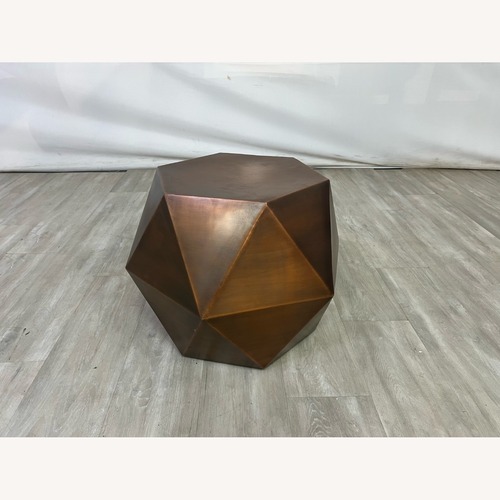 Used Safavieh Astrid Faceted Side Table - Copper for sale on AptDeco