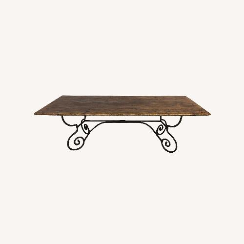Used Coco Republic Rustic Oregon Pine Top Dining Table for sale on AptDeco