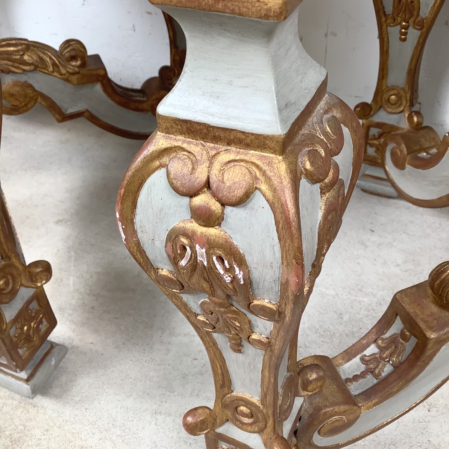 Vintage French-Inspired Gilt Stools - image-7