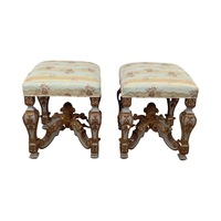 Vintage French-Inspired Gilt Stools