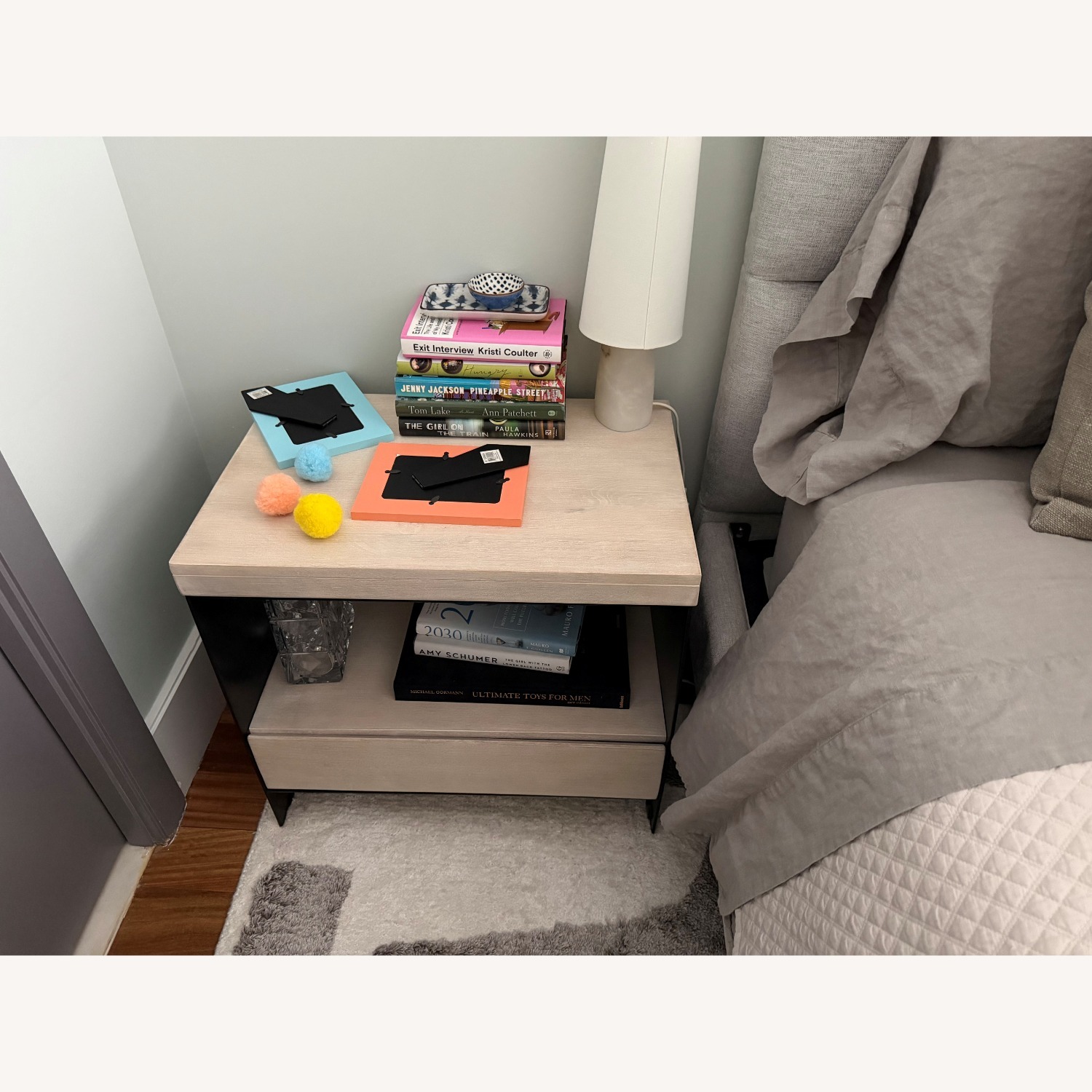 Pottery Barn Cayman 24" Wood & Metal Nightstand - image-2