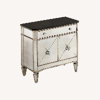 Macy's Marais Silver Mirrored Glass Nightstands