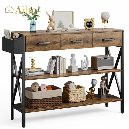 Used Aiho 47 "L Console Table with Drawers for sale on AptDeco