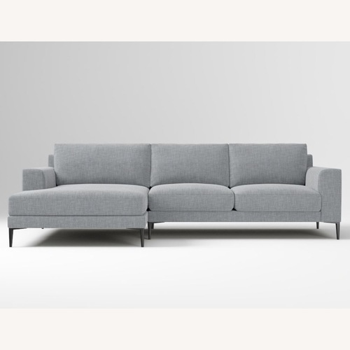 Used West Elm Harper 2-Piece Chaise Sectional Graphite for sale on AptDeco